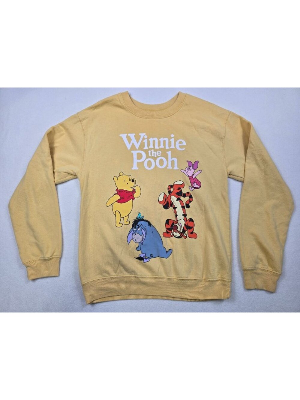 Winnie The Pooh Medium Disney Sweatshirt Yellow Size Eeyore Tigger Piglet